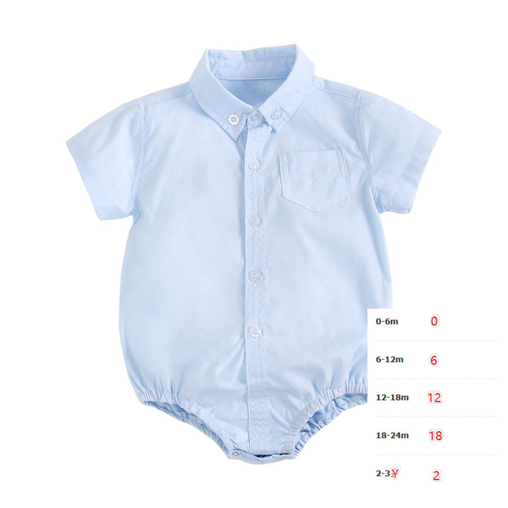 Бебешки дрехи Момчета бебешка риза Новородено памук къси ръкави
