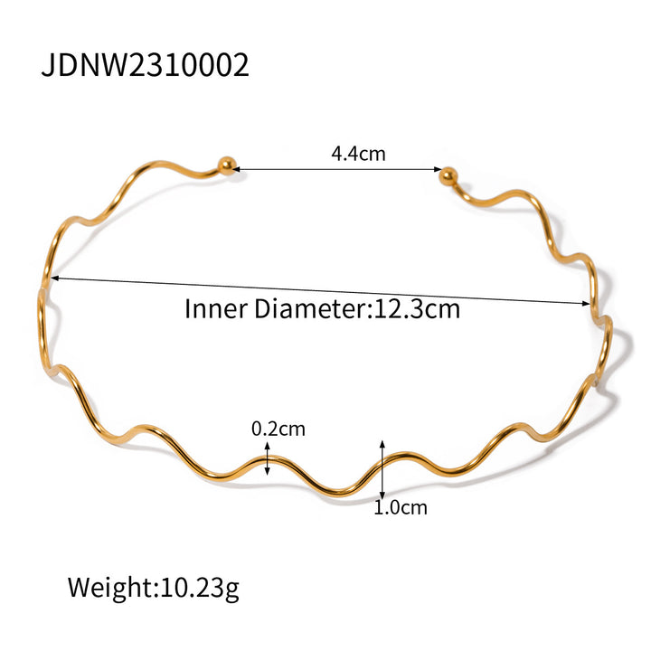 Colier de extragere a valurilor din oțel inoxidabil de 18k din aur