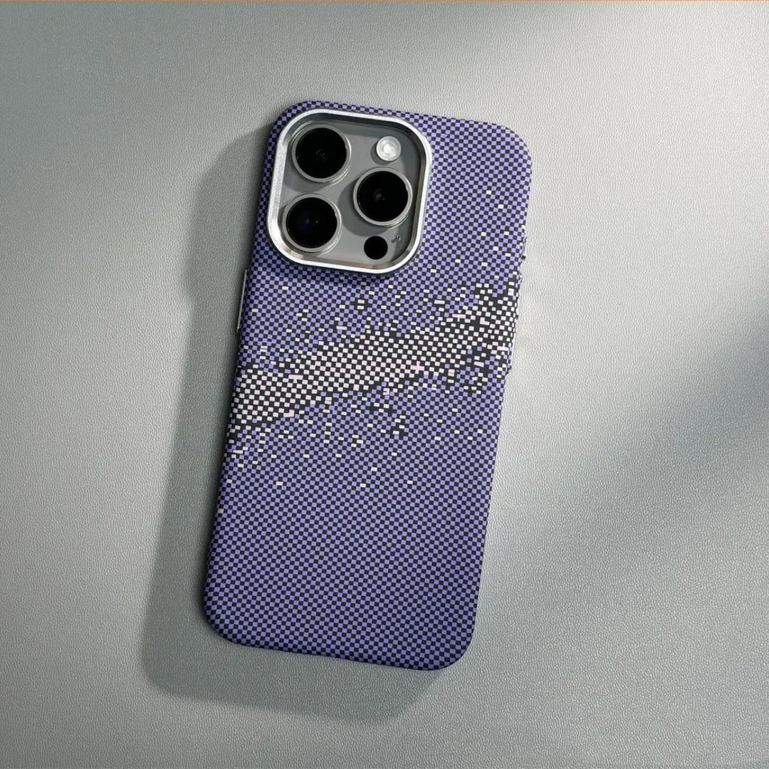 Phone Case Carbon Fiber Pattern Magnetic Suction Drop-resistant Protective Cover