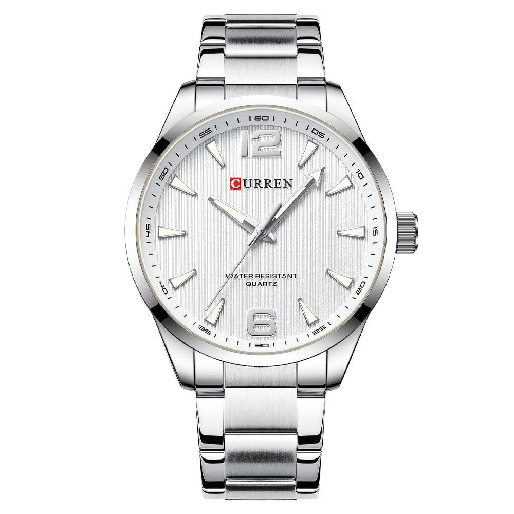 Miesten yrityskvartsit Steel Belt Watch