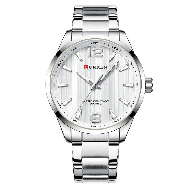 Miesten yrityskvartsit Steel Belt Watch