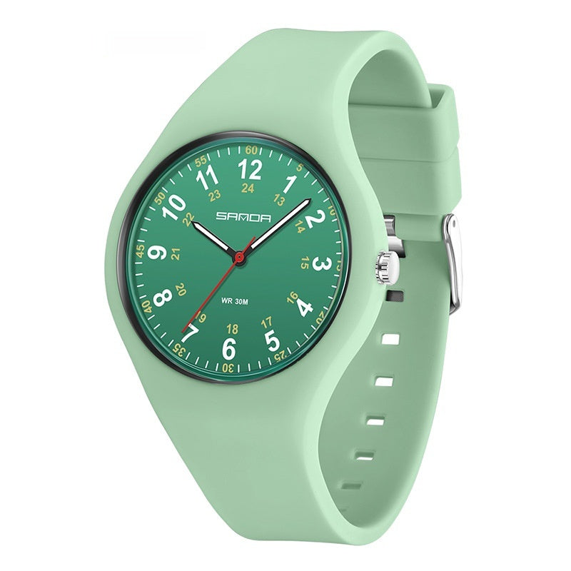 Elementary School Student Luminous Waterproof Silicone Quartz Watch