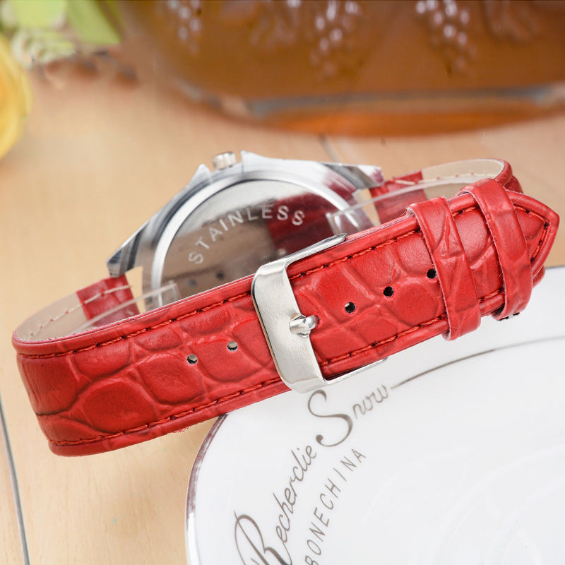 Fashion Belt Roman Scale Gear Watch for Women