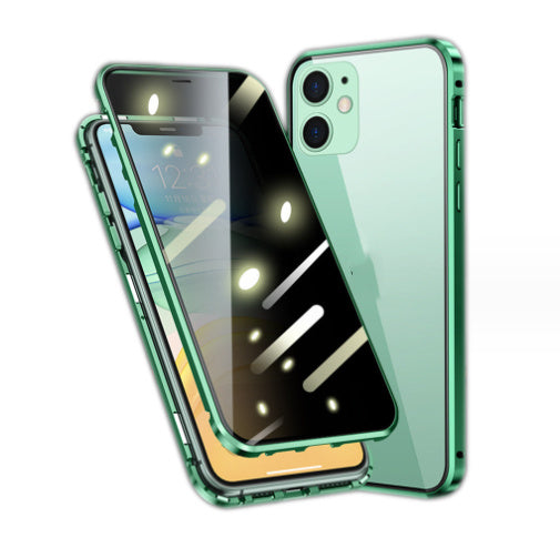 High Definition Double-sided Glass Metal Magnetic Phone Case