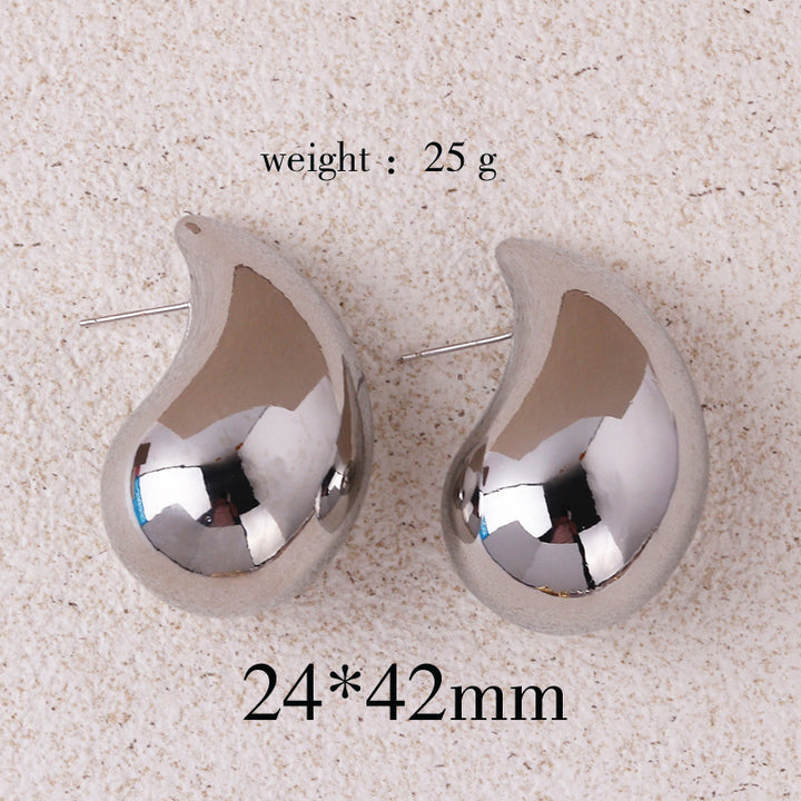 Boucles d'oreilles en métal réelle en cuivre en cuivre pour femmes