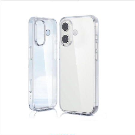 Caixa de telefone de capa completa do orifício grande transparente TPU TPU