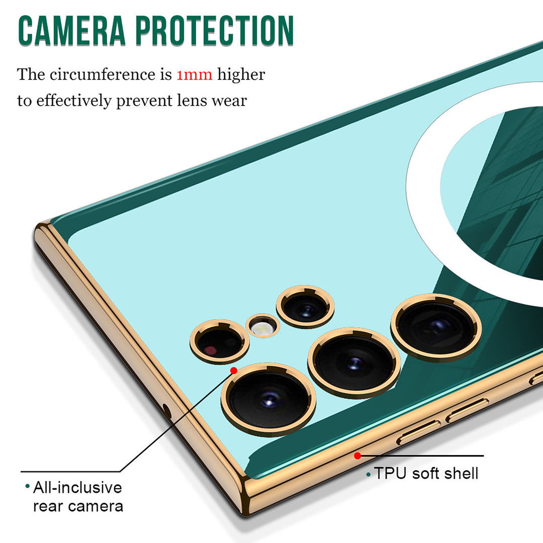 Chargeur sans fil Cercle Magnétique résistant à Drop-Resistant S24 Ultra-Thin Placing Protective Cover Téléphone Boîtier