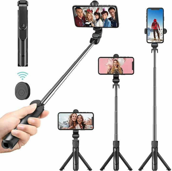 Fit Telescopic Selfie Bata Bluetooth Sealbhóir Fón Monopod