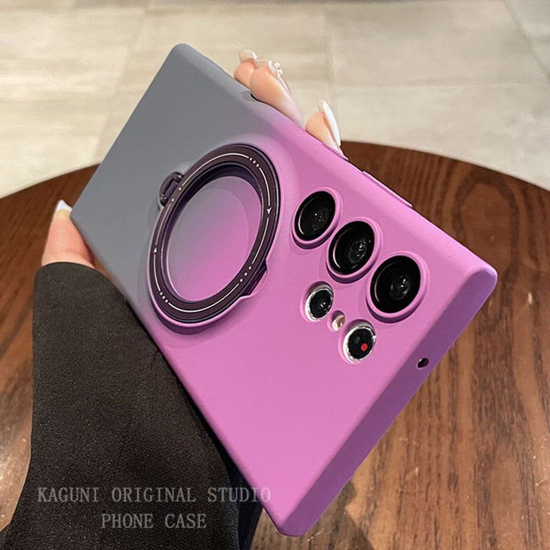 Creative Built-in Lens Film Gradient Magnetic Phone Case