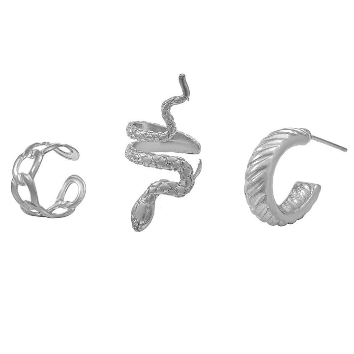 Cercei de șarpe retro Cercei din trei piese Cercei de set