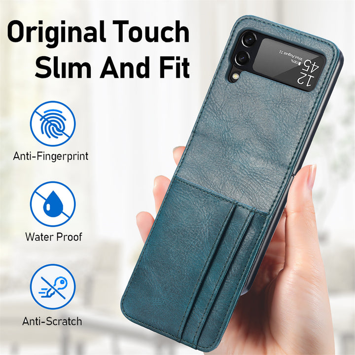 Mobile Phone Case Folds Up And Down An Integrated Multi-card Protective Holster