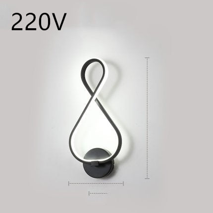 lampe murale LED lampe de chevet de chambre minimaliste nordique