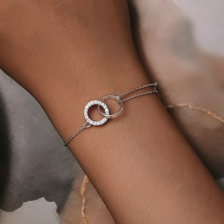 Bracelet à double anneau classique simple