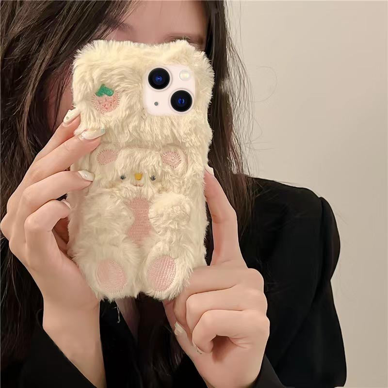 Japanese And Korean Plush Bear Phone Case