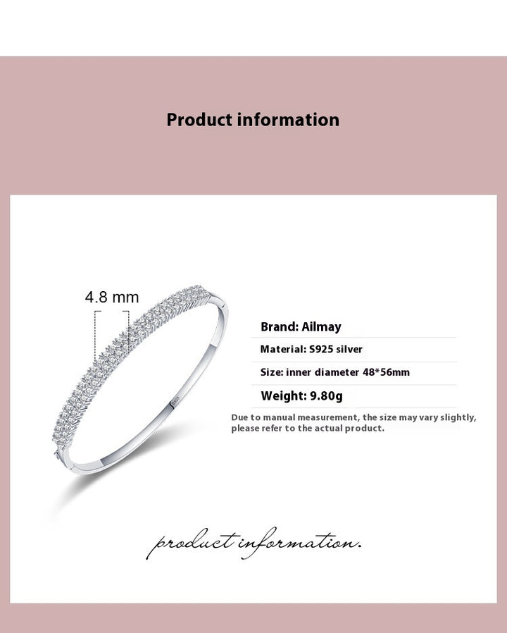 Women's S925 Silver Design Starry Sky Simple Fashion Diamond Bracelet