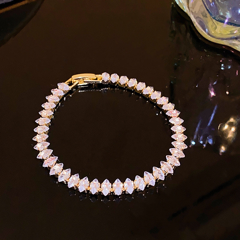 Rhinestone Zircon Water Drop Bracelet Fashion Simple And Light Luxury