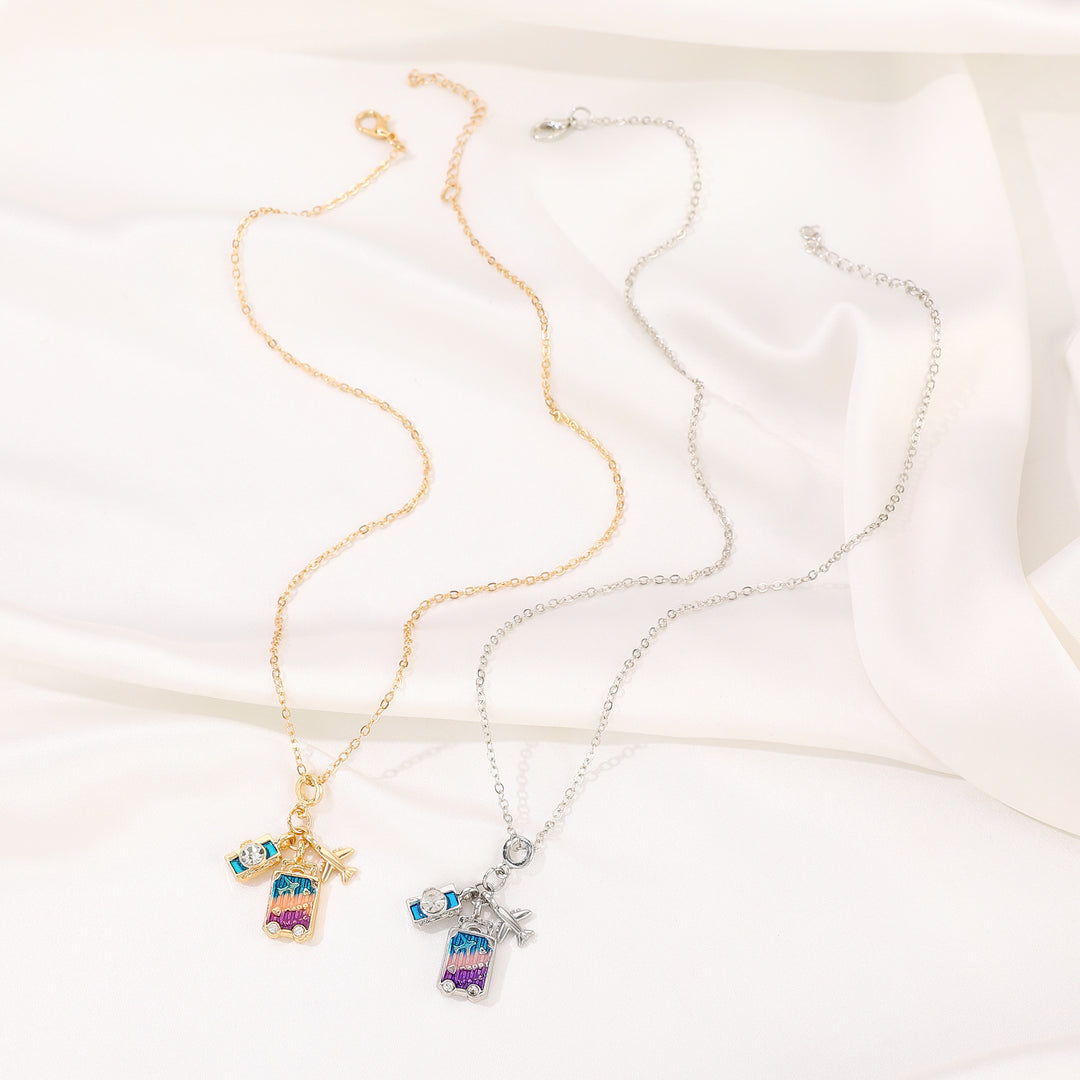 Collier de voyage global de valise de caméra pour femmes