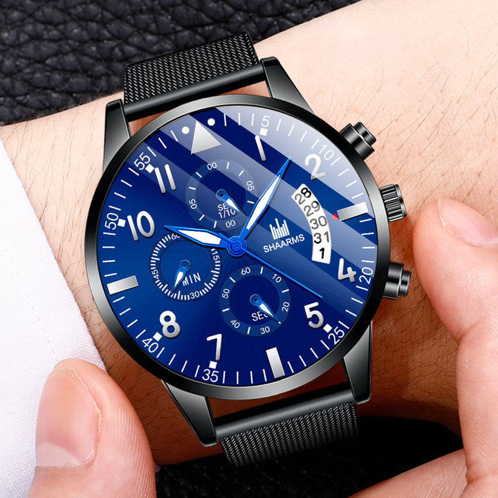 Concept Men's Mesh Strap Calendar Quartz Watch