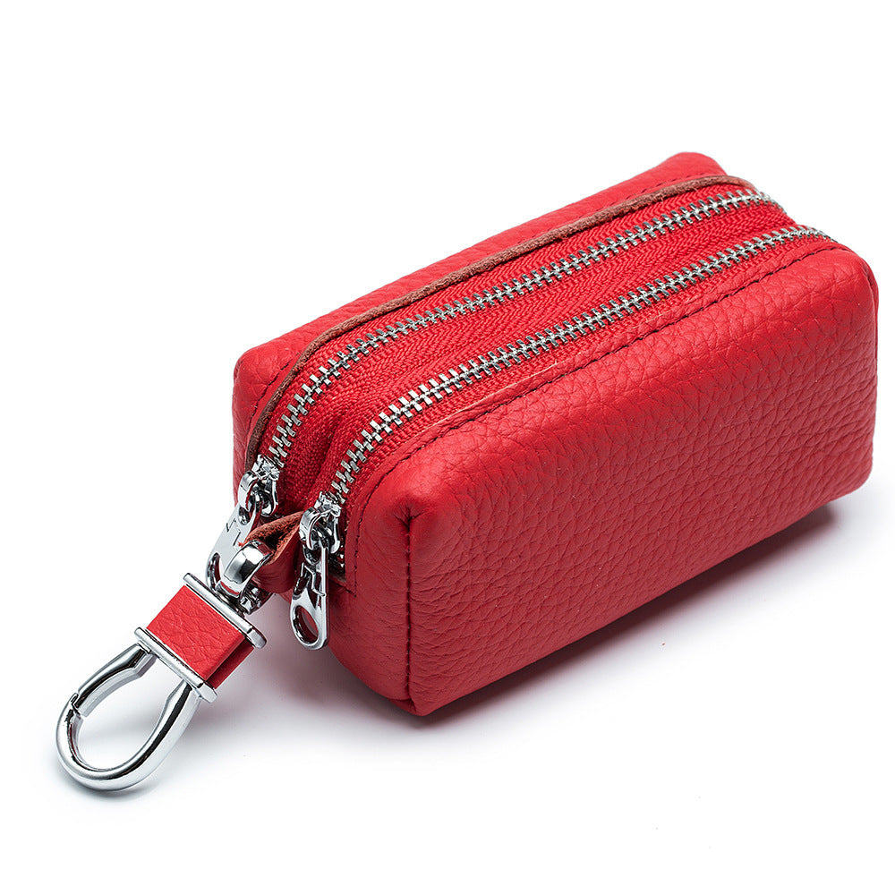 Case clé de grande capacité Double-couche Soft Men's Multifonctional Coin Purse