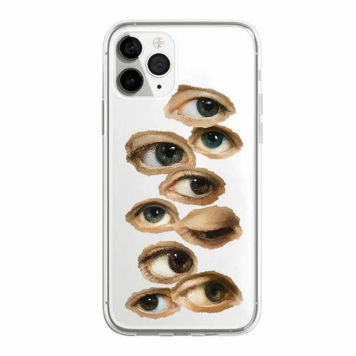 Ручная нарисованная глаза мягкий телефон телефона
