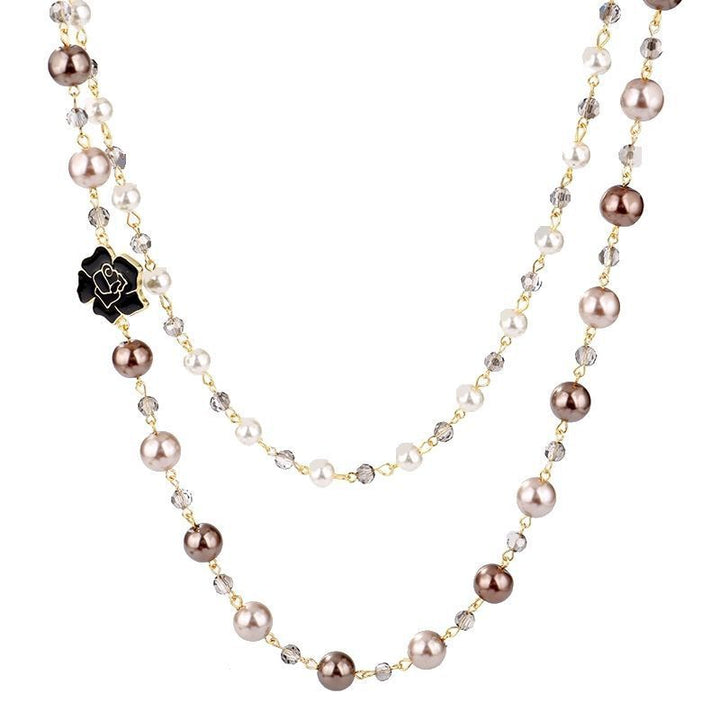 Lange kettingmode overdreven temperamentvolle big merk Pearl Pendant