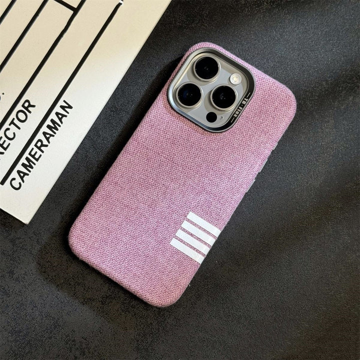 Phone Case Retro Linen Magnetic Drop-resistant Protective Case