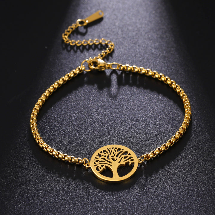 Style Hollow Life Tree Pendant Bracelet