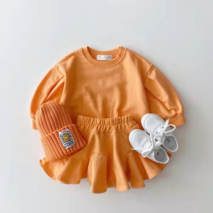 Модно облекло костюм бебешки развлекателни детски дрехи цвят бонбони