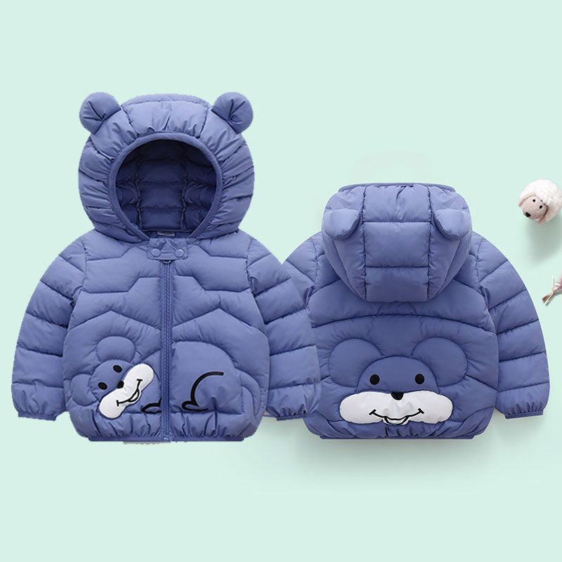 Jacheta caldă groasă cu glugă pentru copii pentru bebeluși