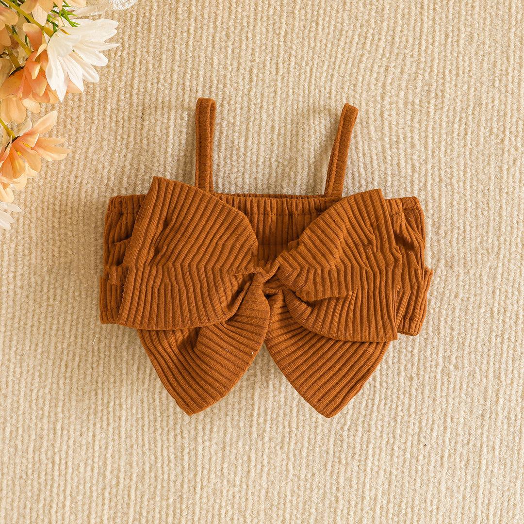 Summer New Sisters Outfit Bow Top -top top y pantalones traje