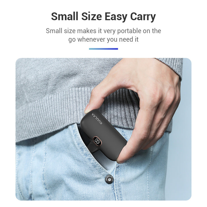 Pocket Portable Capsule Power Bank With Interface