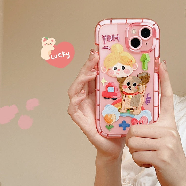 Cute Oil Painting Dog Phone Case