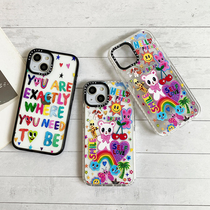 Rainbow Bear Phone Case Acrylic Protective Case