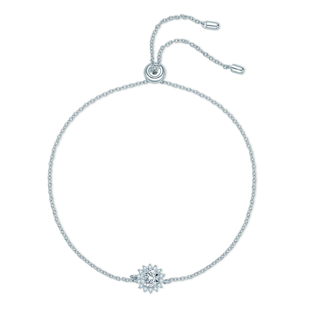 Bracelet simple de style 925 diamant en argent sterling doux cool