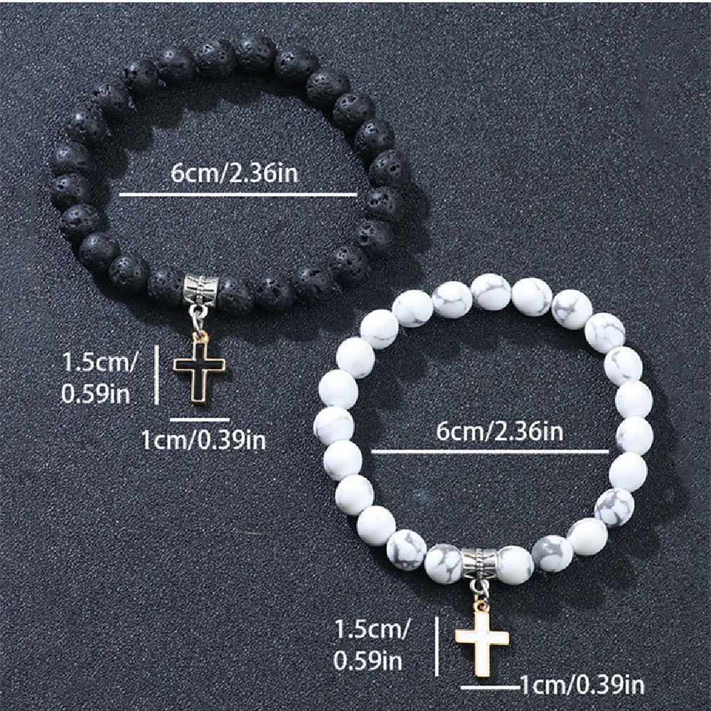 Fashion Personality Volcanic Rock Cross Armband