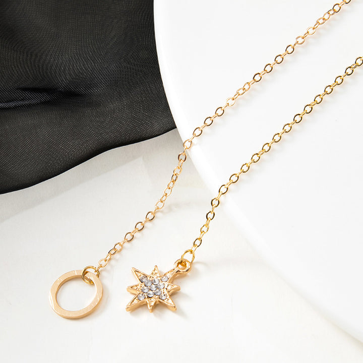 Fashion Ornament Eight-pointed Stars Necklace