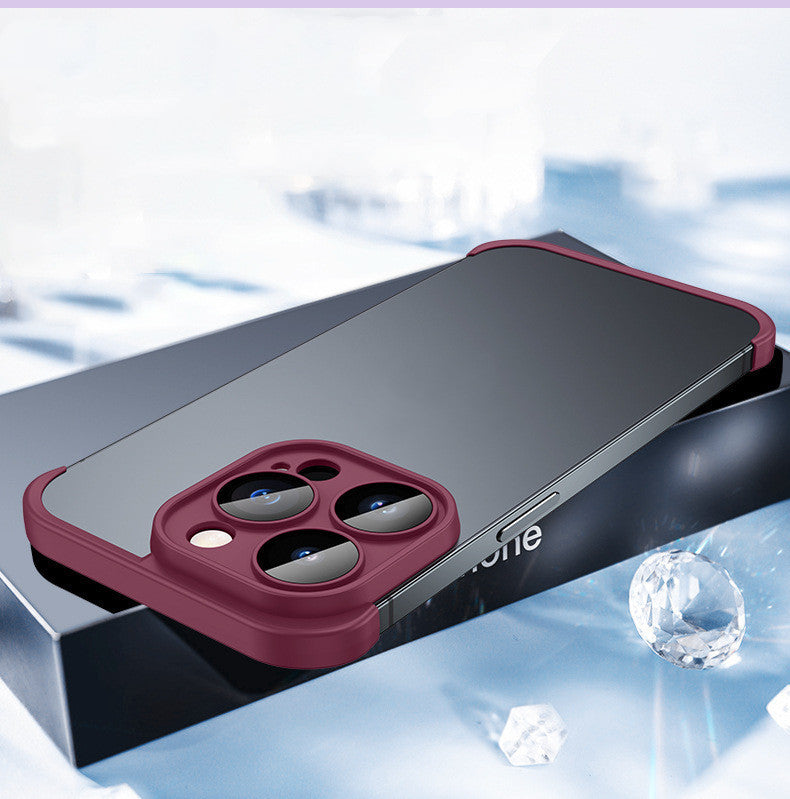Mobile Phone Case With Glass Lens Film TPU Without Frame
