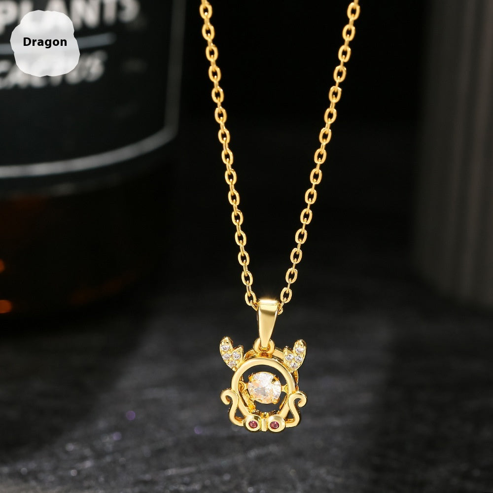 Ins Zodiac Smart Necklace Micro-intarsia