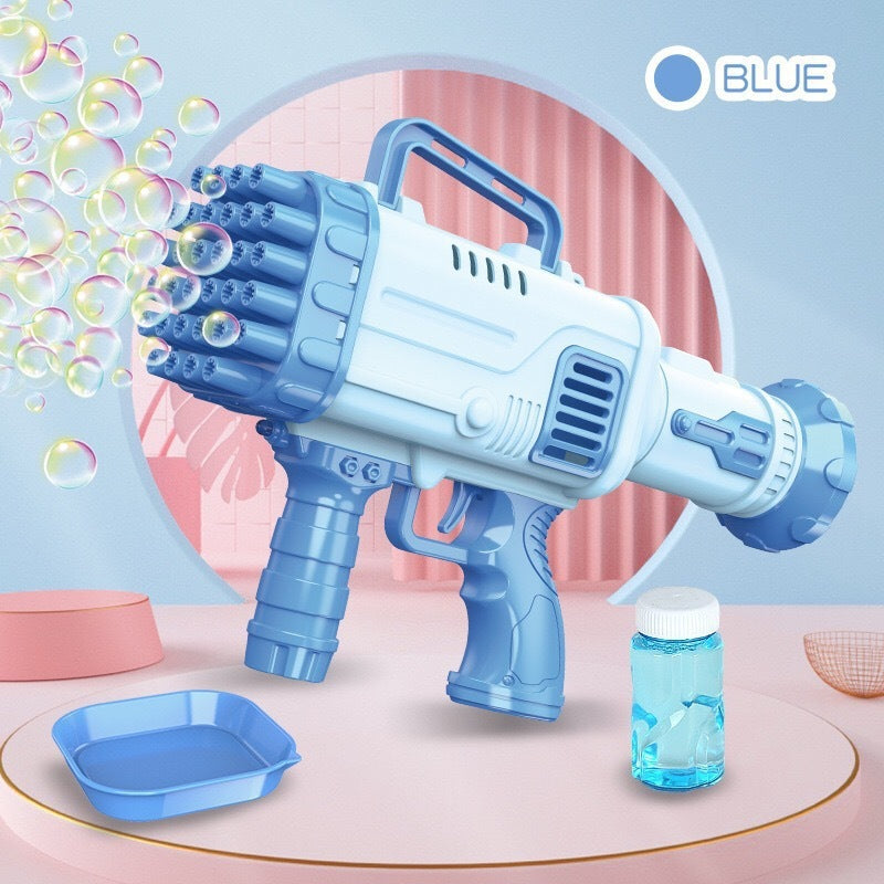 32 holes bazooka bubble machine elektrisch kinderspeelgoed gatling bubble pistool automatisch poreus