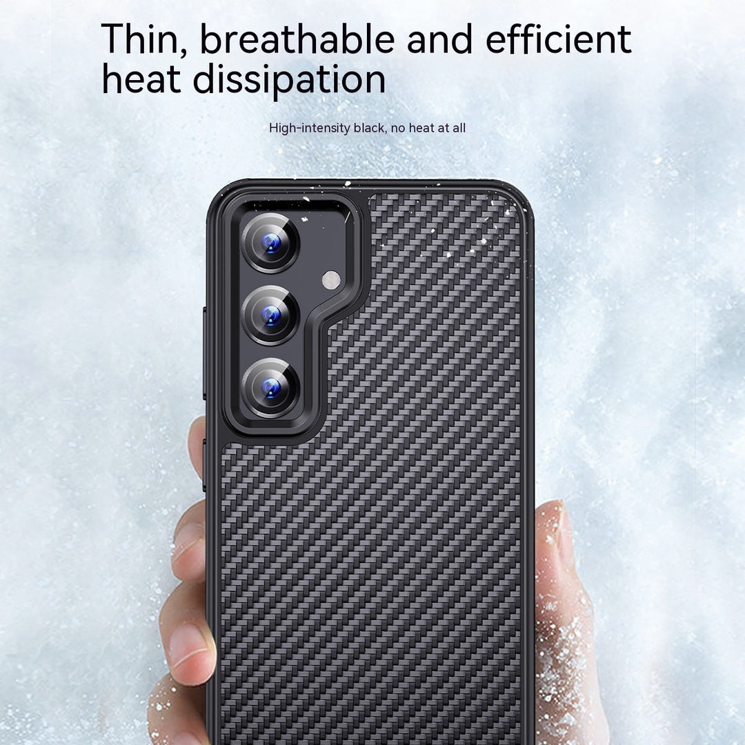Carcasă telefonică Aramid Fibre Fibre Frosted Resistant Cover de protecție Cochilie magnetică