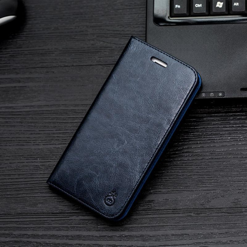 Flip Phone Case Leather Case Sterke magneet om echt leer aan te trekken