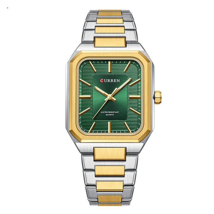 Banda de acero masculina Business Square Quartz Watch