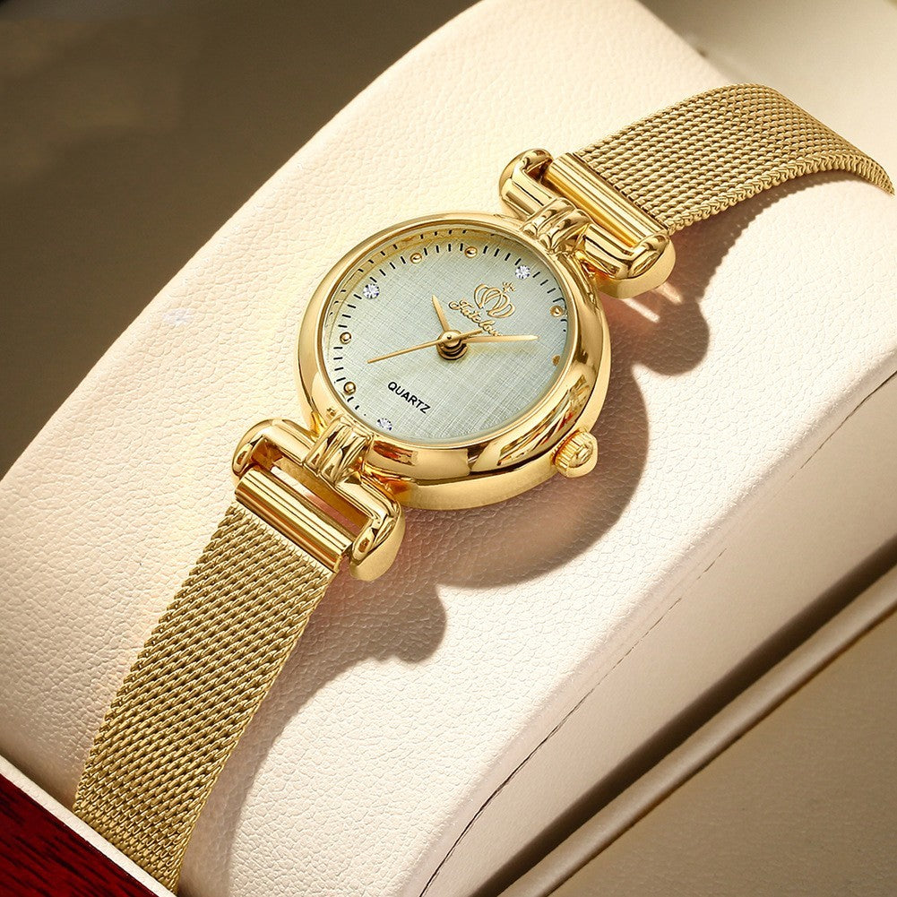 Women's Student Trendy Quartz Watch With Mesh Chain