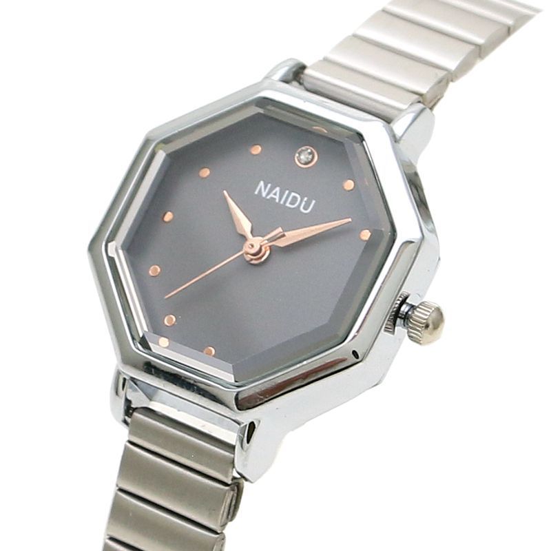 Muotoiltu kudottu mesh belt Women's Watch