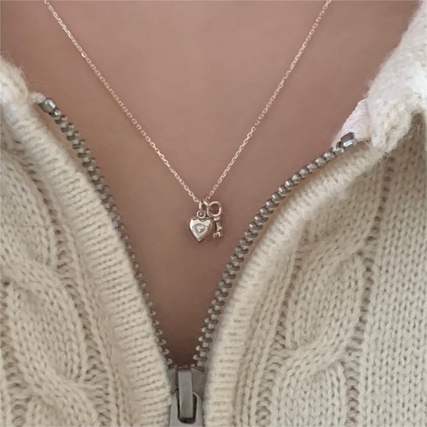 Simple Fashion Key Love Necklace Temperamental Cold Style Design Sense