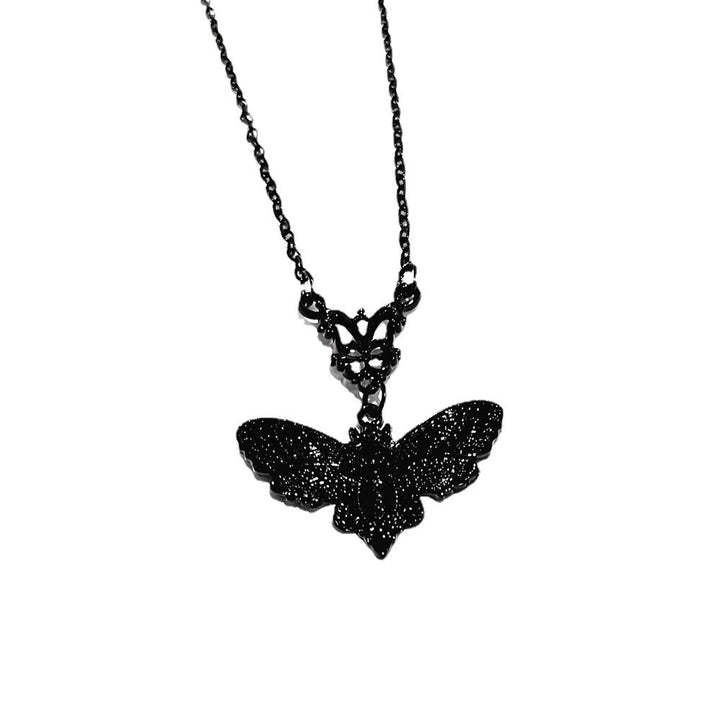 Halloween Moth Cross Necklace Personalized Pendant