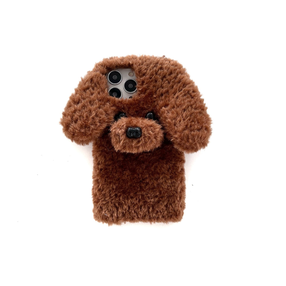 Creative Fashion Poodle Plush Phone Case