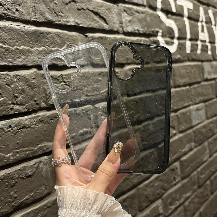 Étui de téléphone à paillettes étoilée Nouveau transparent