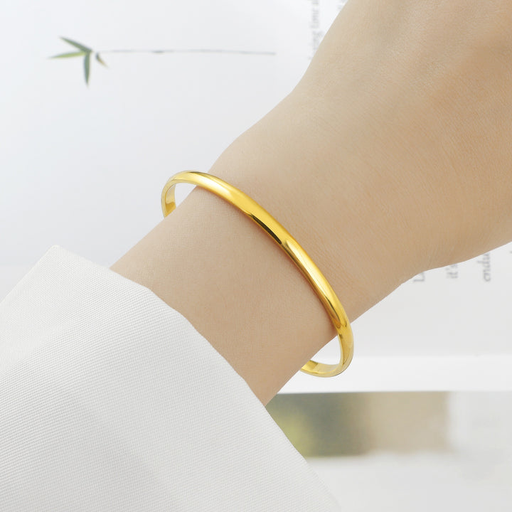 Einfache glänzende einfache Armband Gold Ancient Style Armband Mode
