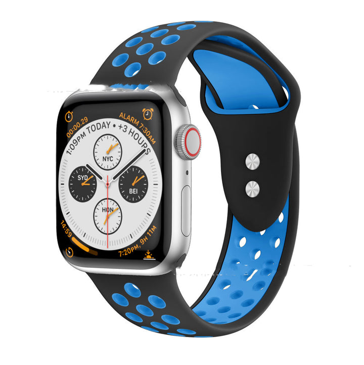 Two Tone Double Nails Round Gat Silicone Strap Sport Style